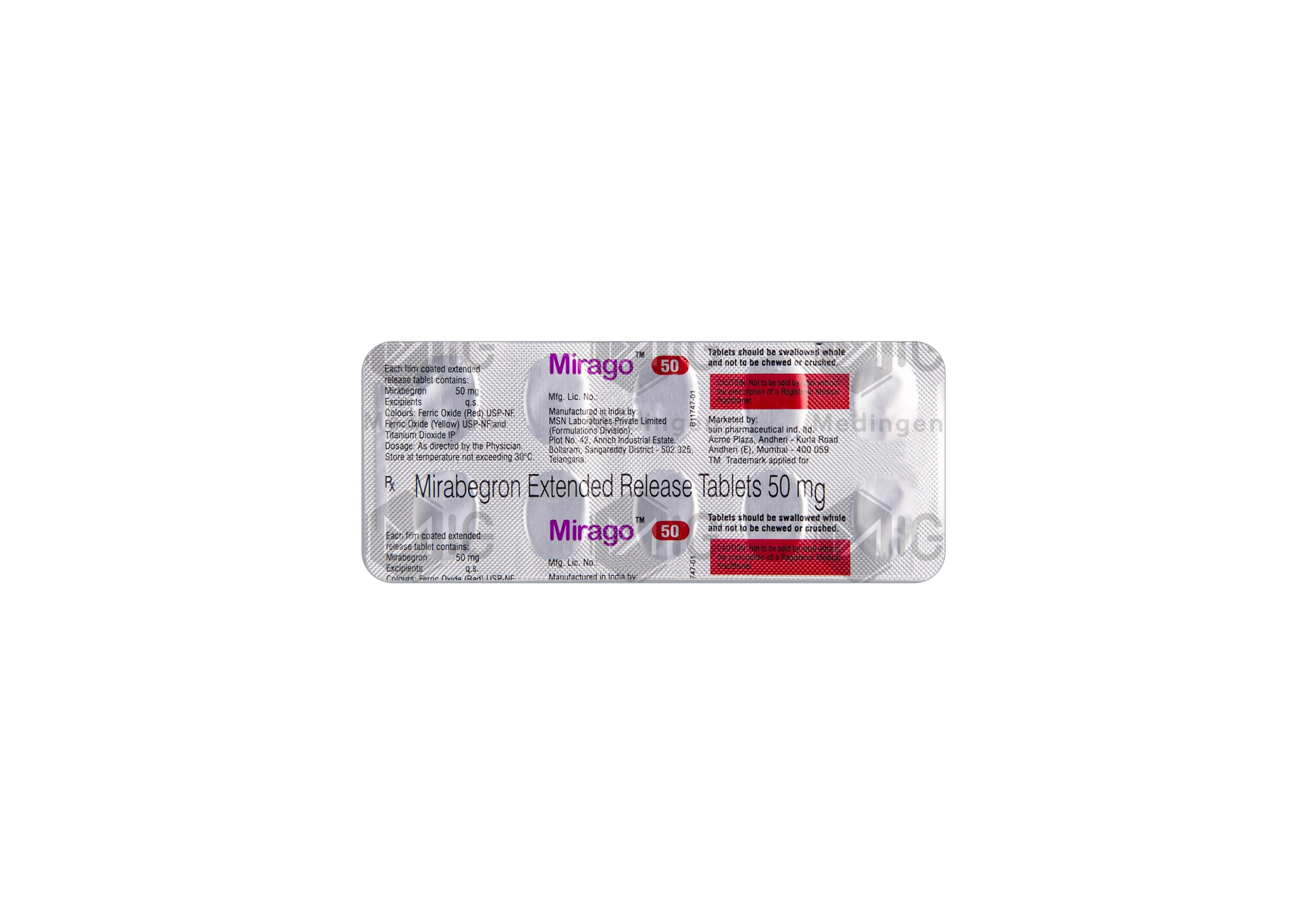 MIRAGO 50MG